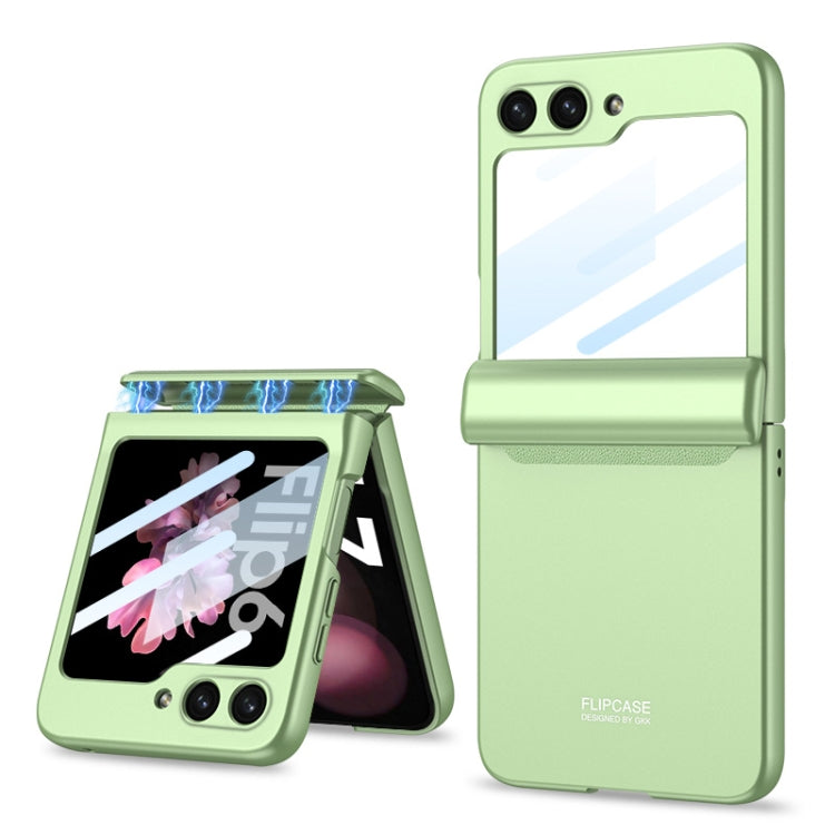For Samsung Galaxy Z Flip6 / Flip7 FE GKK Integrated Magnetic Full Coverage Folding Phone Case(Matcha Green)