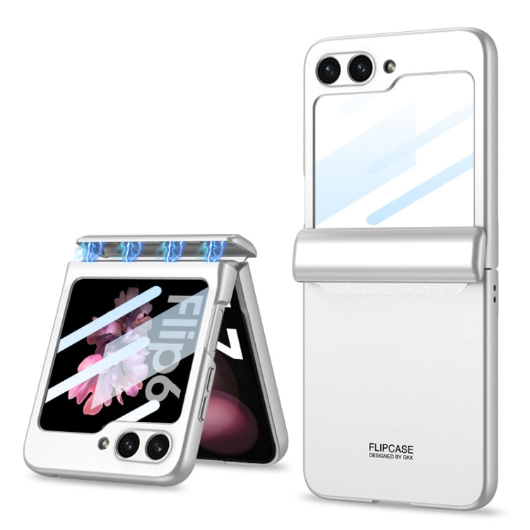 For Samsung Galaxy Z Flip6 / Flip7 FE GKK Integrated Magnetic Full Coverage Folding Phone Case(Silver)