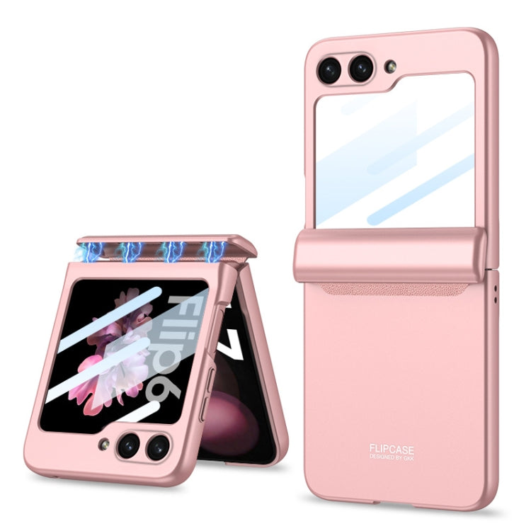 For Samsung Galaxy Z Flip6 GKK Integrated Magnetic Full Coverage Folding Phone Case(Pink)