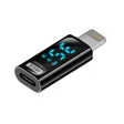 8 Pin Male to Type-C Female 35W Charging Adapter with Digital Display(Black) - Converter & Adapter by PMC Jewellery | Online Shopping South Africa | PMC Jewellery | Buy Now Pay Later Mobicred