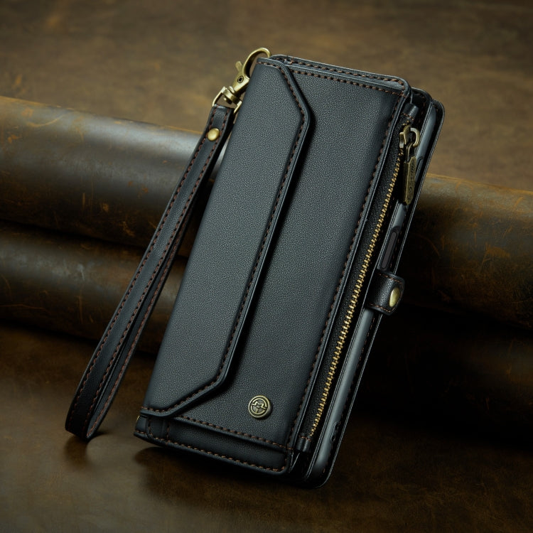 For Samsung Galaxy S20 CaseMe C36 Card Slots Zipper Wallet RFID Anti-theft Leather Phone Case(Black)