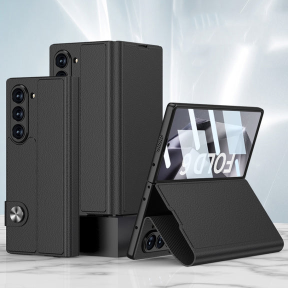 For Samsung Galaxy Z Fold6 GKK Integrated Flip Leather Phone Case(Black)