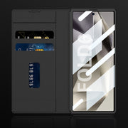 For Samsung Galaxy Z Fold6 GKK Integrated Armor Flip Leather Case with Pen Slot, Stylus Not Included(Titanium Grey)