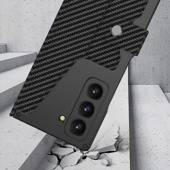 For Samsung Galaxy Z Fold6 GKK Integrated Armor Flip Leather Case with Pen Slot, Stylus Not Included(Titanium Grey)