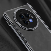 For vivo X Fold3 GKK Integrated Magnetic Fold Hinge Leather Shockproof Phone Case(Matte Black)
