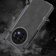 For vivo X Fold3 GKK Integrated Magnetic Fold Hinge Leather Shockproof Phone Case(Matte Black)
