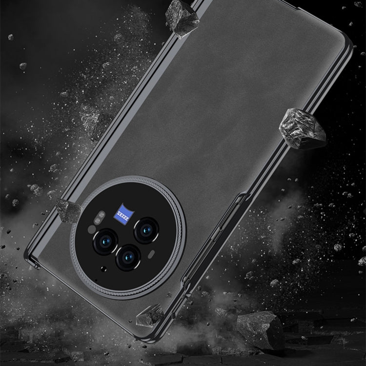 For vivo X Fold3 Pro GKK Integrated Magnetic Fold Hinge Leather Shockproof Phone Case(Matte Green)
