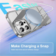 For iPhone 16 Pro Colorful MagSafe Magnetic PC Hybrid TPU Phone Case(Grey)