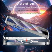 For iPhone 16 Pro Colorful MagSafe Magnetic PC Hybrid TPU Phone Case(Grey)