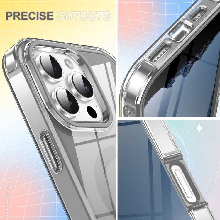 For iPhone 16 Pro Colorful MagSafe Magnetic PC Hybrid TPU Phone Case(Grey)