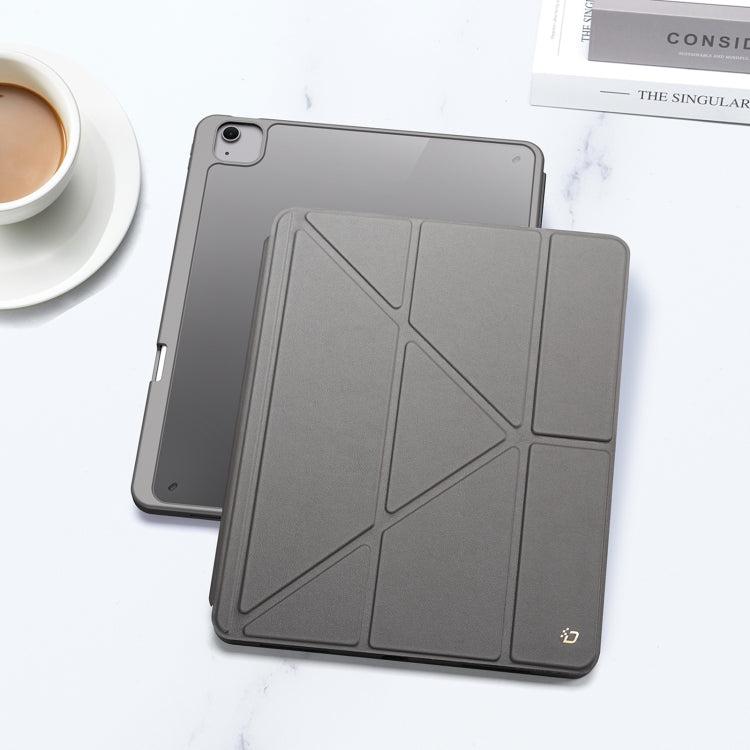 For iPad Air 13 2024 / 2025 DUX DUCIS Magi Series Smart Leather Tablet Case(Grey)