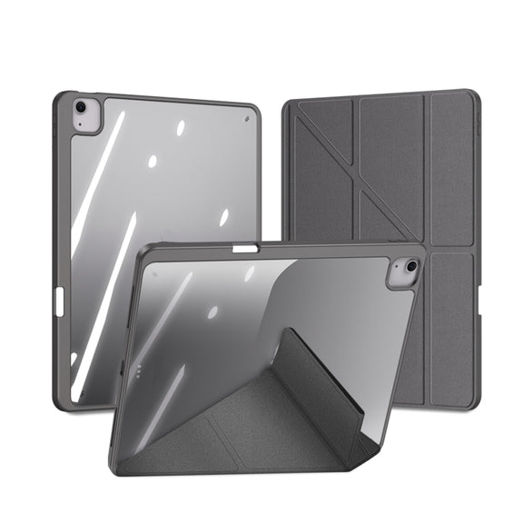 For iPad Air 13 2024 / 2025 DUX DUCIS Magi Series Smart Leather Tablet Case(Grey)