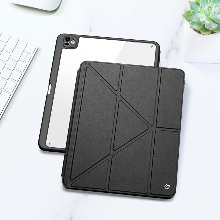 For iPad Pro 11 2024 DUX DUCIS Magi Series Smart Leather Tablet Case(Black)
