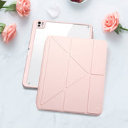 For iPad Pro 11 2024 DUX DUCIS Magi Series Smart Leather Tablet Case(Pink)