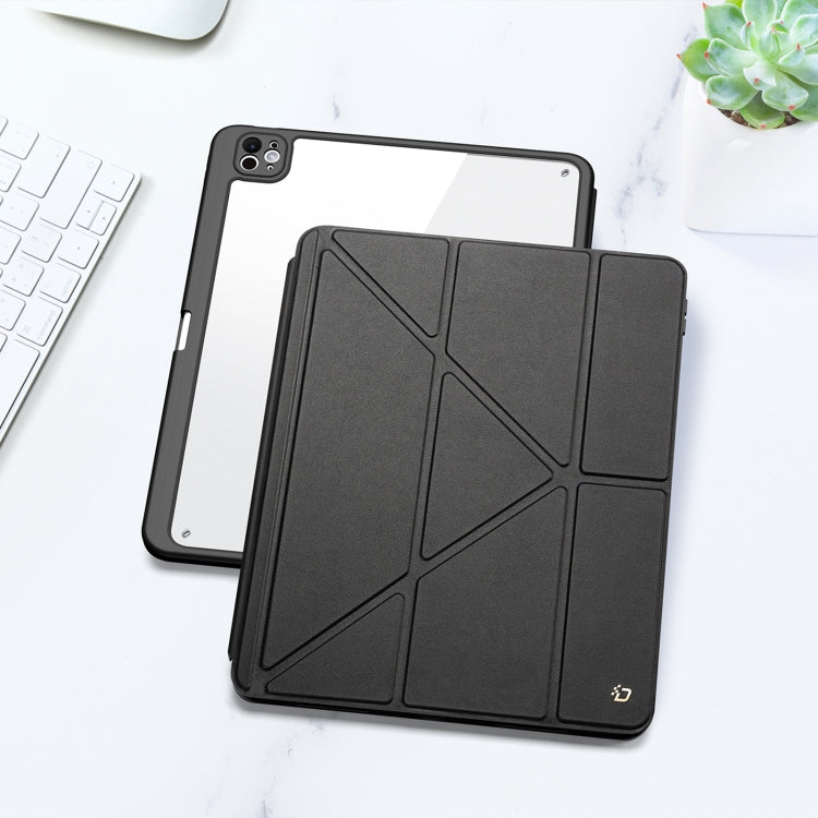 For iPad Pro 13 2024 DUX DUCIS Magi Series Smart Leather Tablet Case(Black)