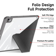 For iPad Pro 13 2024 DUX DUCIS Magi Series Smart Leather Tablet Case(Grey)
