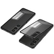For Sony Xperia 1 V Snap Buckle Metal Frame Frosted Phone Case(Black) - Sony Cases by PMC TechLife | Online Shopping South Africa | PMC TechLife | Buy Now Pay Later Mobicred
