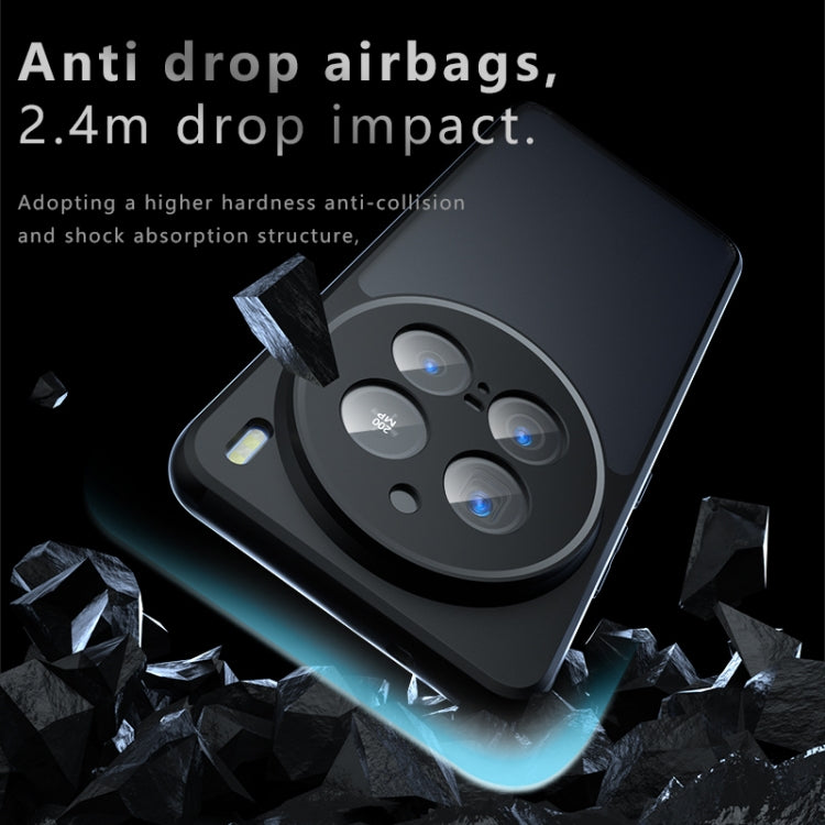 For vivo X200 Pro Armor Precise Hole PC Hybrid TPU Phone Case(Frosted Black)