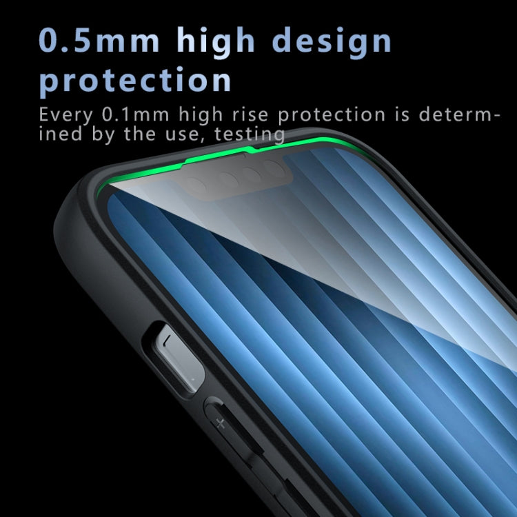 For iPhone 16e Armor Precise Hole PC Hybrid TPU Phone Case(Frosted Black)