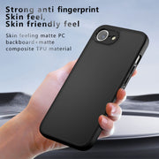 For iPhone 16e Armor Precise Hole PC Hybrid TPU Phone Case(Frosted Black)