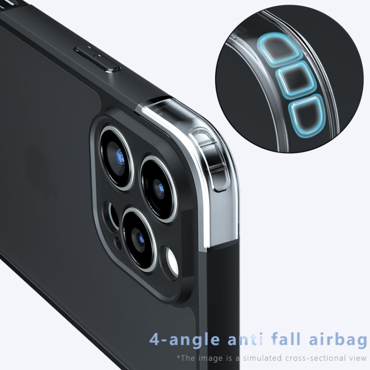 For iPhone 16 Pro Armor Precise Hole PC Hybrid TPU Phone Case(Frosted Black)