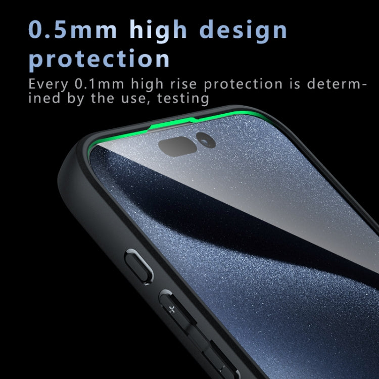 For iPhone 16 Pro Max Armor Precise Hole PC Hybrid TPU Phone Case(Frosted Black)