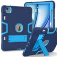 For iPad Air 11 2024 Contrast Color Silicone Acrylic PC Tablet Case with Holder(Navy Blue) - iPad Air 11 2024 Cases by PMC TechLife | Online Shopping South Africa | PMC TechLife | Buy Now Pay Later Mobicred
