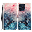 For iPhone 16 Pro Max 3D Pattern Leather Phone Case(3D Pink Blue Marble) - iPhone 16 Pro Max Cases by PMC TechLife | Online Shopping South Africa | PMC TechLife | Buy Now Pay Later Mobicred