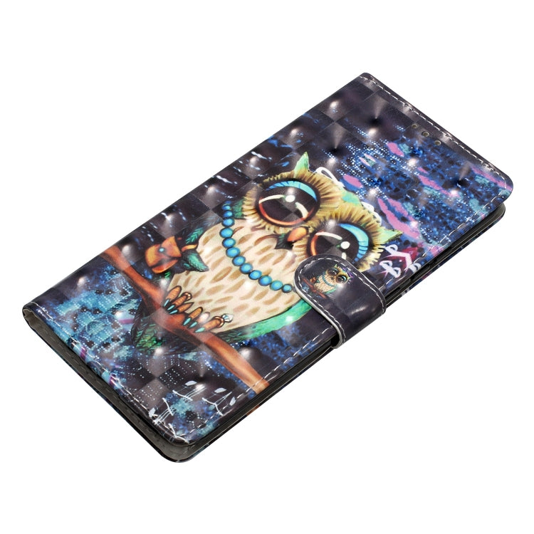 For Motorola Edge 2024 3D Pattern Leather Phone Case(Big-eyed owl)