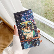 For Motorola Edge 2024 3D Pattern Leather Phone Case(Big-eyed owl)
