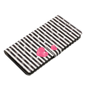 For Motorola Moto G Play 2024 3D Pattern Leather Phone Case(Striped Heart)