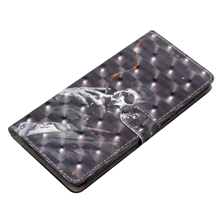 For Motorola Moto G Play 2024 3D Pattern Leather Phone Case(Skull)