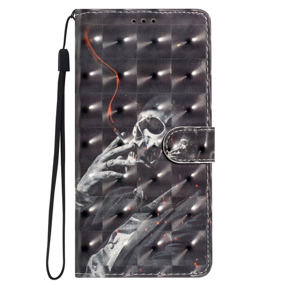 For Motorola Moto G Stylus 5G 2024 3D Pattern Leather Phone Case(Skull)