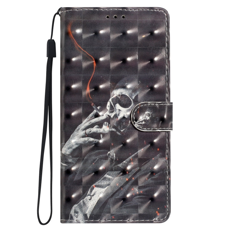 For Motorola Moto G Stylus 5G 2024 3D Pattern Leather Phone Case(Skull)