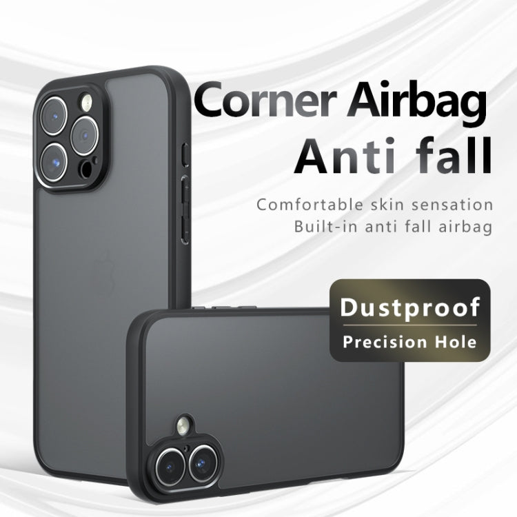 For iPhone 16 Pro Armor Precise Hole PC Hybrid TPU Phone Case(Transparent)