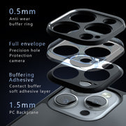 For iPhone 16 Pro Armor Precise Hole PC Hybrid TPU Phone Case(Transparent)