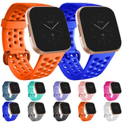 For Fitbit Versa 2 Breathable Silicone Watch Band, Size: Small(Light Purple)