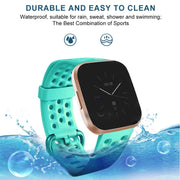 For Fitbit Versa 2 Breathable Silicone Watch Band, Size: Small(White)