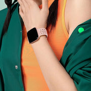 For Fitbit Versa 2 Breathable Silicone Watch Band, Size: Small(Rose Red)