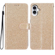 For iPhone 16 Glitter Powder Flip Leather Phone Case(Gold) - iPhone 16 Cases by PMC TechLife | Online Shopping South Africa | PMC TechLife | Buy Now Pay Later Mobicred