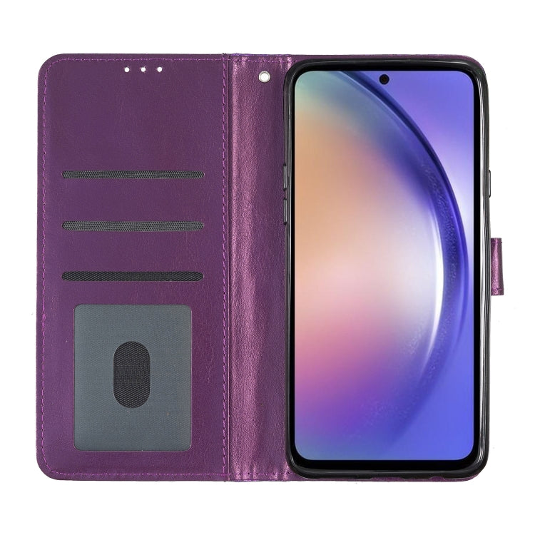 For iPhone 16 Plus Glitter Powder Flip Leather Phone Case(Purple)