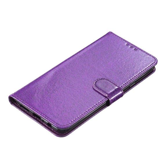 For iPhone 16 Plus Glitter Powder Flip Leather Phone Case(Purple)