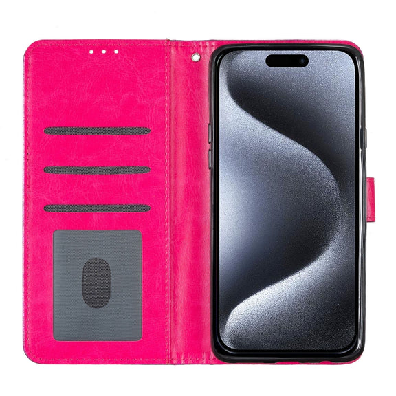 For iPhone 16 Pro Glitter Powder Flip Leather Phone Case(Rose Red)