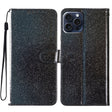 For iPhone 16 Pro Max Glitter Powder Flip Leather Phone Case(Black) - iPhone 16 Pro Max Cases by PMC TechLife | Online Shopping South Africa | PMC TechLife | Buy Now Pay Later Mobicred