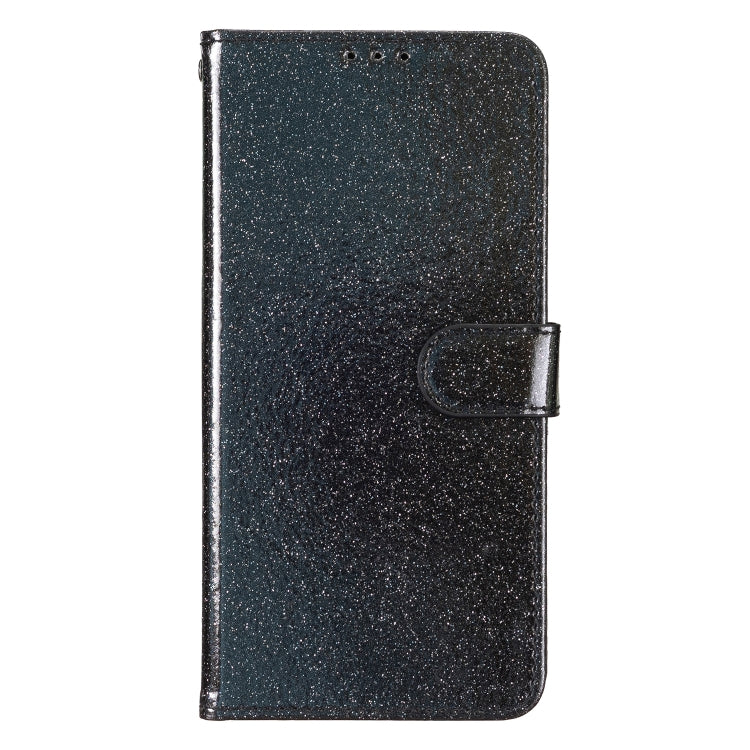 For iPhone 16 Pro Max Glitter Powder Flip Leather Phone Case(Black)
