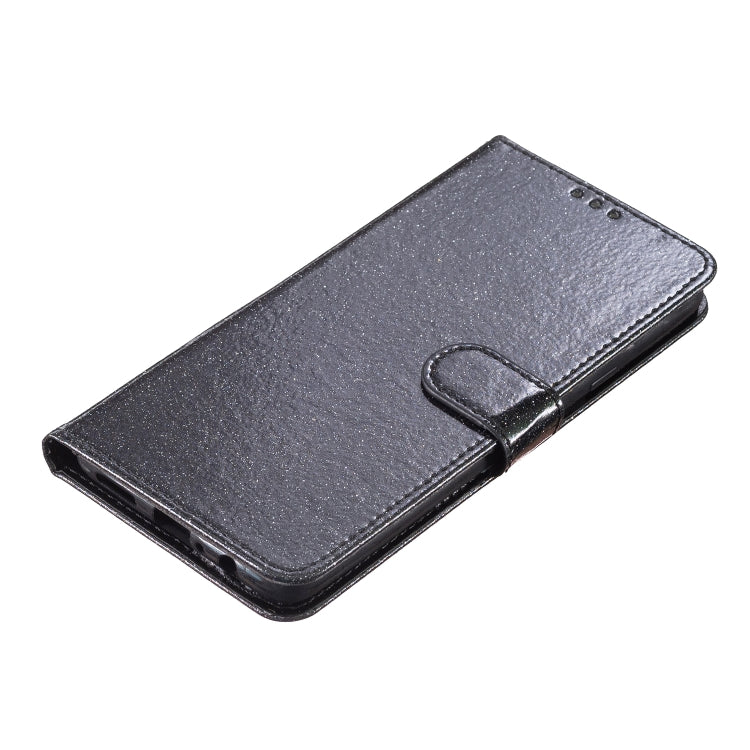 For iPhone 16 Pro Max Glitter Powder Flip Leather Phone Case(Black)