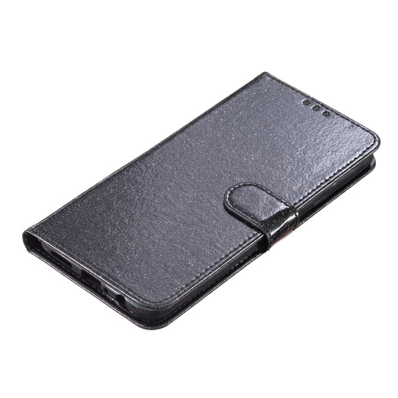 For iPhone 16 Pro Max Glitter Powder Flip Leather Phone Case(Black)
