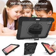 For iPad Pro 11 2024 360 Degree Rotation PC Contrast Silicone Tablet Case(Black)