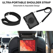 For iPad Pro 11 2024 360 Degree Rotation PC Contrast Silicone Tablet Case(Black)