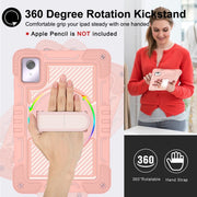 For Lenovo Tab M11 / Xiaoxin Pad 11 2024 360 Degree Rotation PC Contrast Silicone Tablet Case(Rose Gold)
